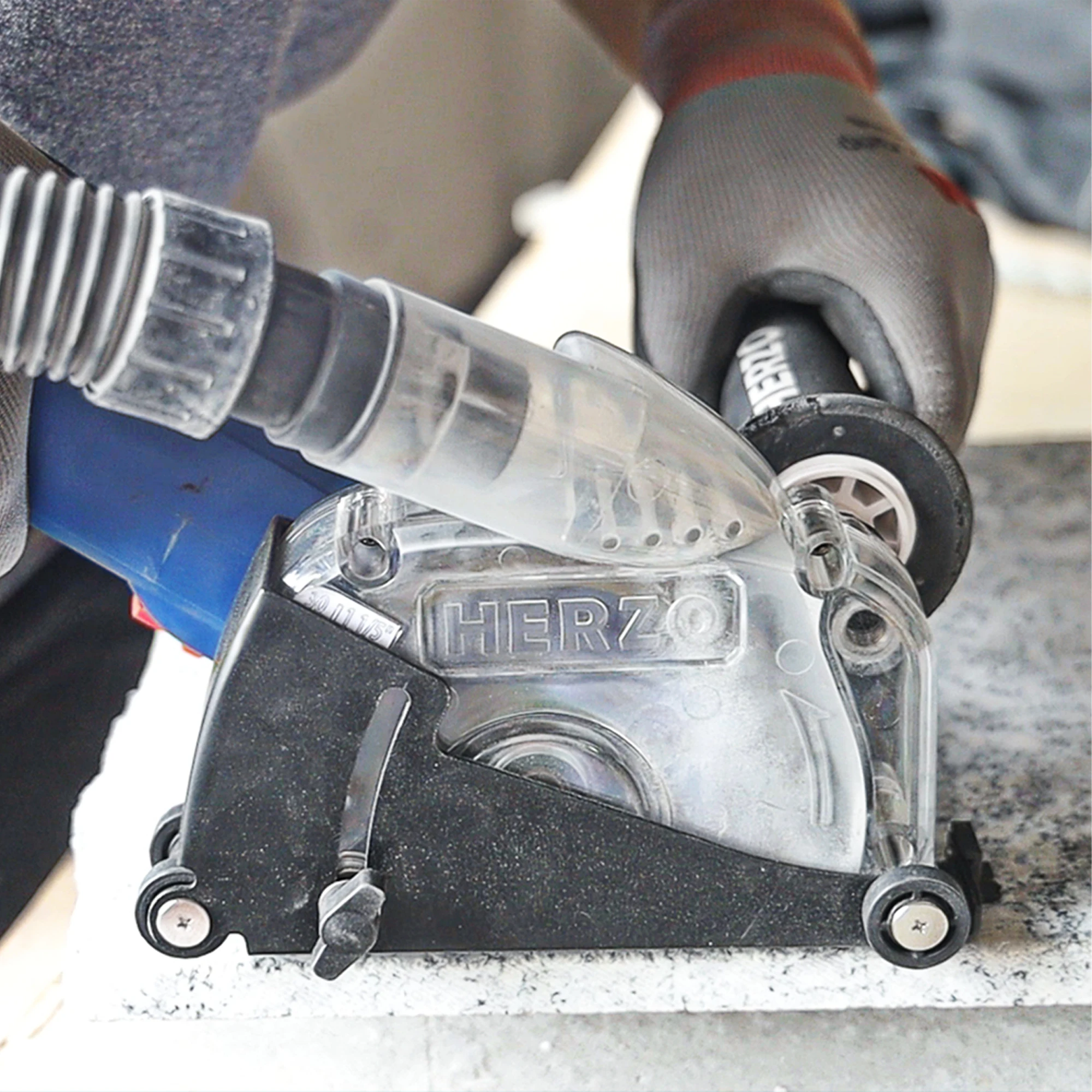Cutting dust shroud 125MM for angle grinder with attachments HERZO GT119125B