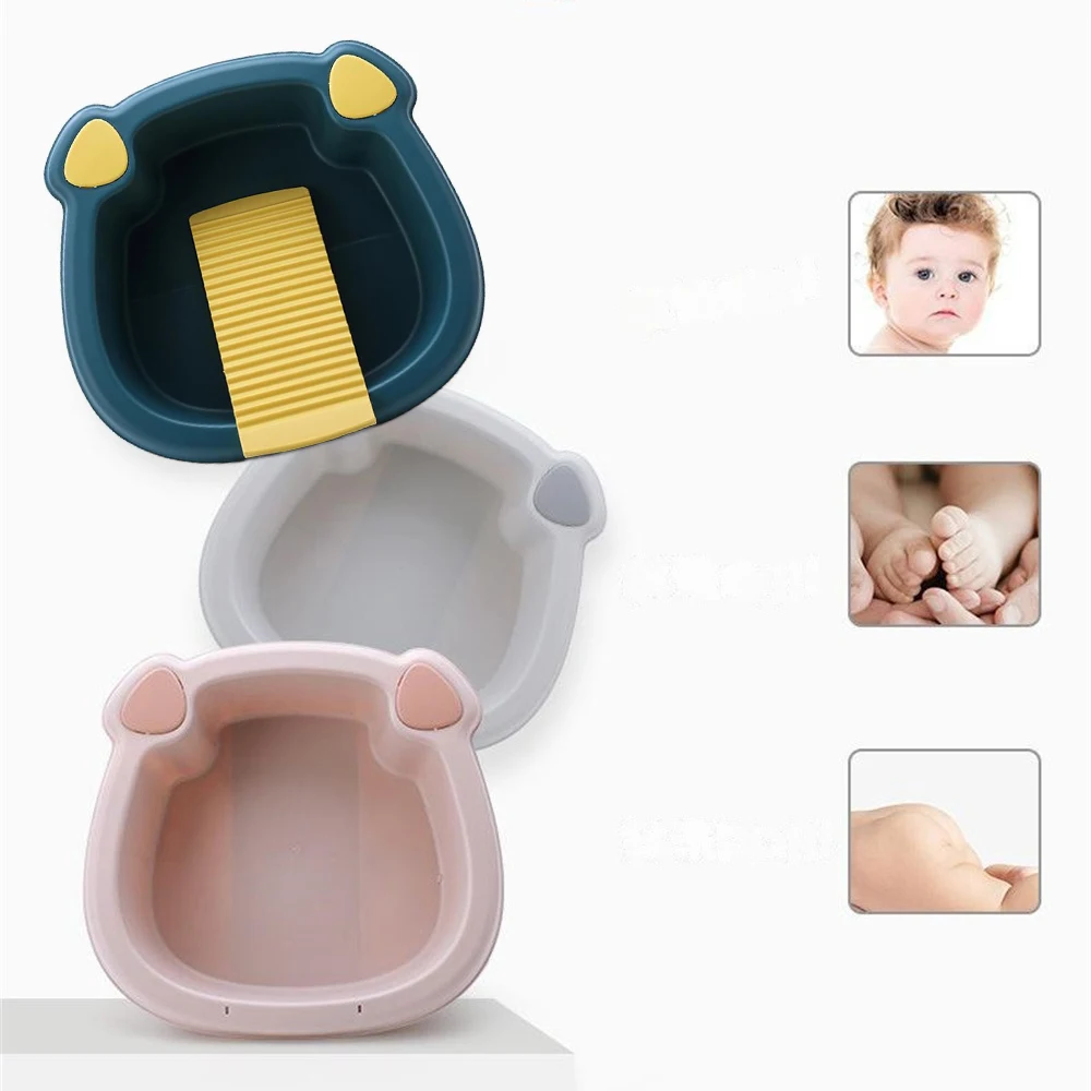 Laundry Tub Cute With Easy To Store Multipurpose Fine Matte Bathroom Supplies- Sink Solid Color Warm Touch Basin