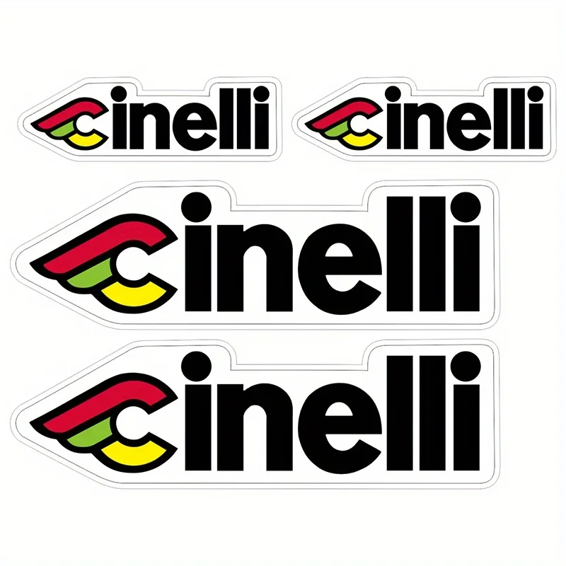 "Cinelli Brand" Multi - Size Sticker Set, Ideal for Bike Frames, Helmet Visors, Adding a Pro Cycling Vibe