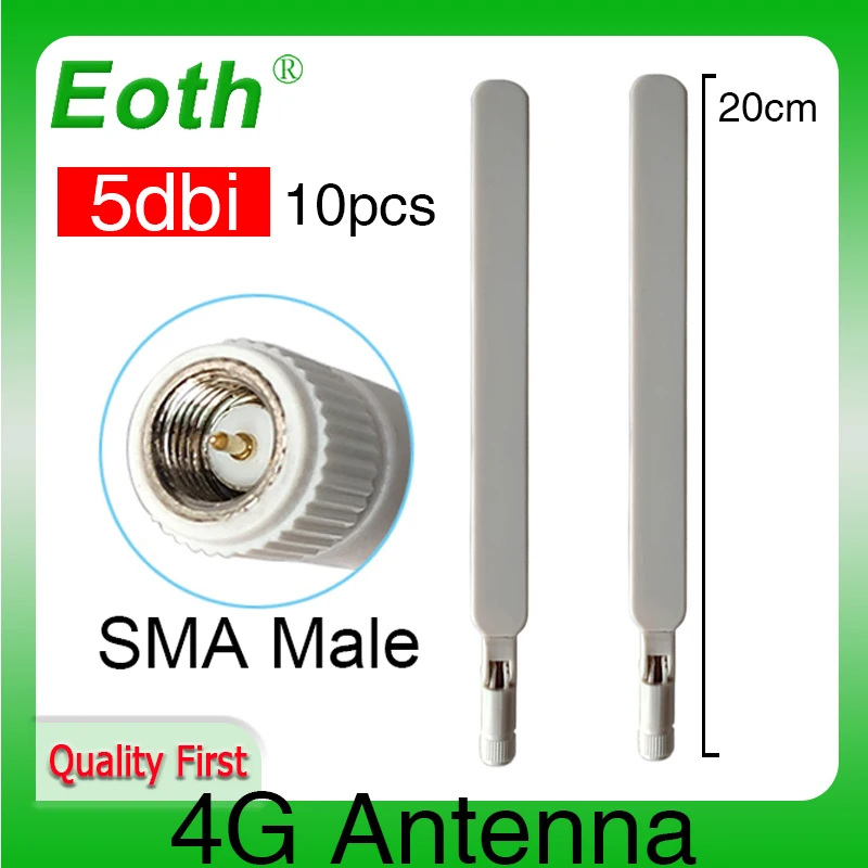 

Eoth 10 шт. 4G lte Антенна 5dbi SMA Штекерный разъем антенна маршрутизатор внешний ретранслятор антенна беспроводного модема