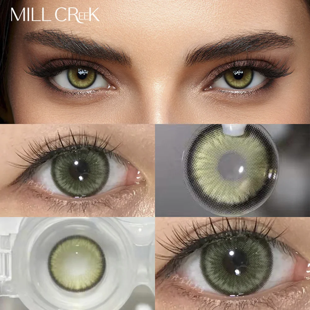 MILL CREEK 2Pcs Myopia Color Contact Lenses for Eyes with Diopters High Quality Beautiful Pupil Eyes Makeup Lens Fast Shipping