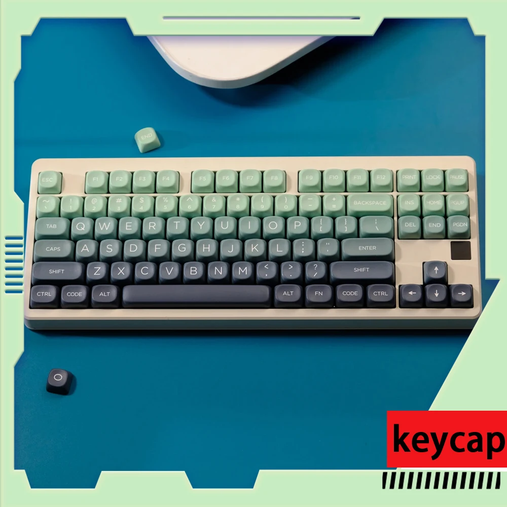 

Gradient Green Keycaps MOA Profile 126 Keys PBT Dye Sublimation Keycaps For MX Switches Mechanical Keyboard MOA Key Caps