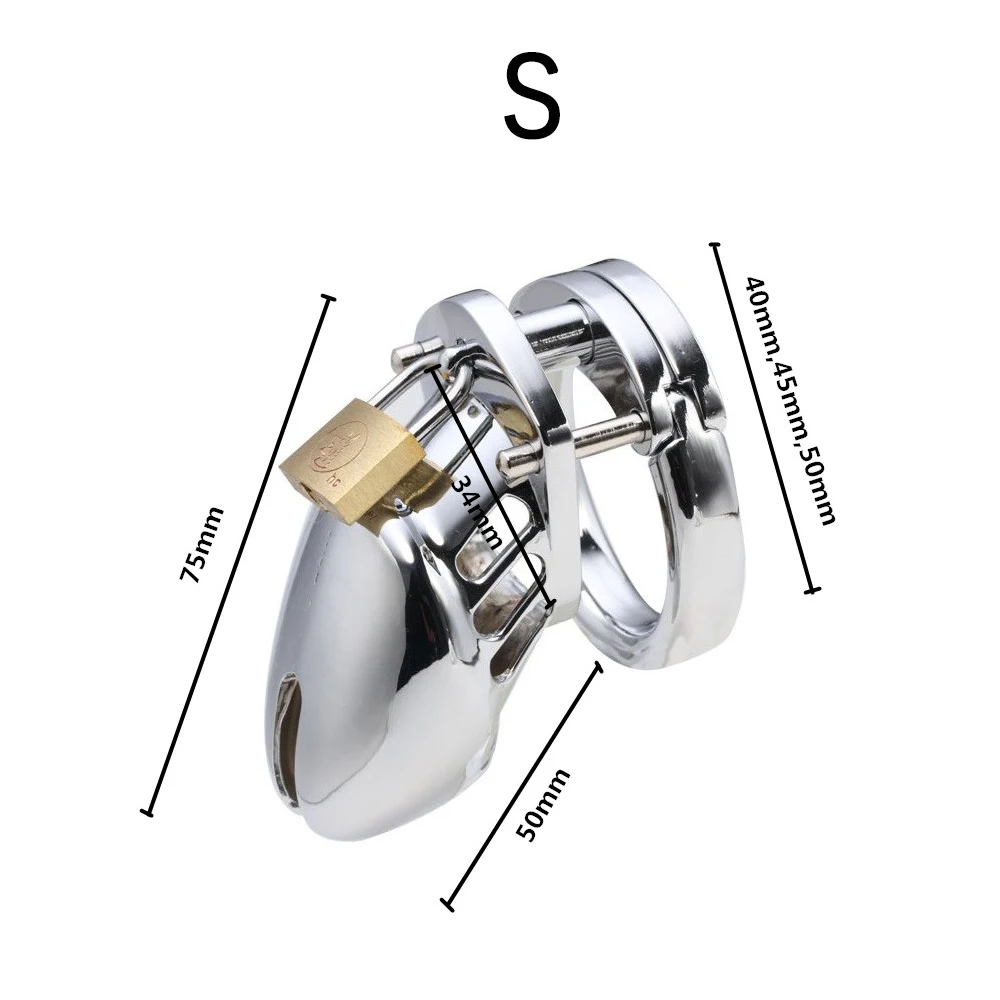 Male Stainless Steel Cock Cage Penis Ring CB6000S Chastity Cage Metal Phallus BDSM Bondage New Lock Adult Sex Toys for Men penis chastity cage chastity lock sex toy
