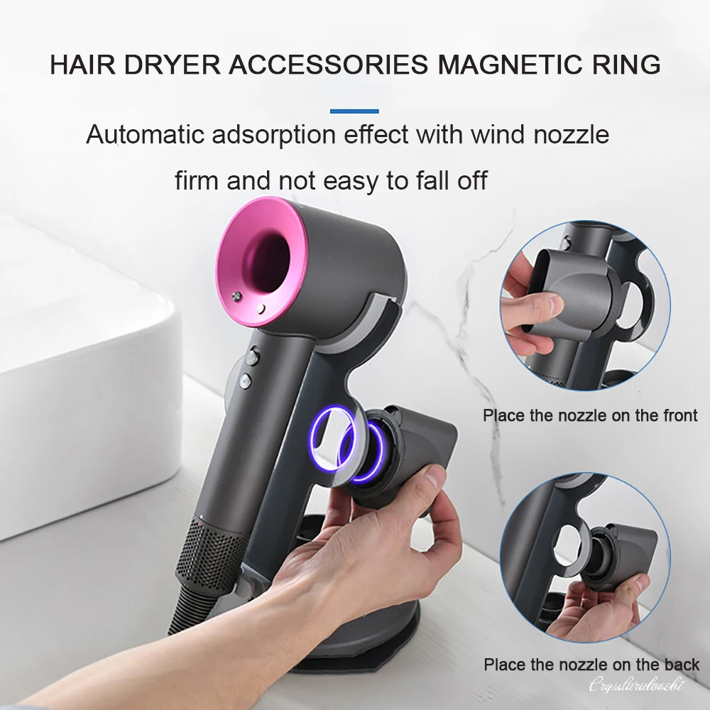 

Подставка для фен Dyson, стеллаж для хранения фена, из оцинкованной стали, с автоматической всасывающей насадкой, совместим с органайзером