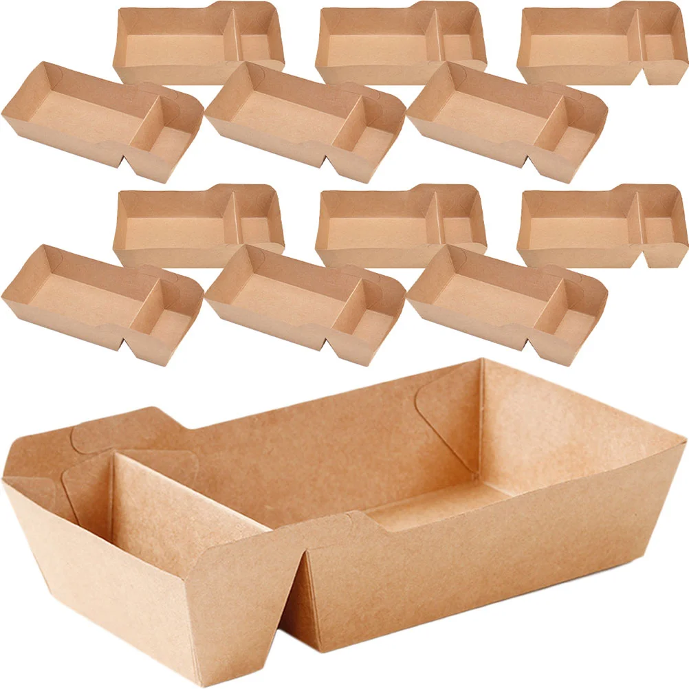 

Food Paper Trays Boats Snack Nacho Fried Serving Container Takeaway Boxes French Basket Containers Tray Box Disposable Dog Hot