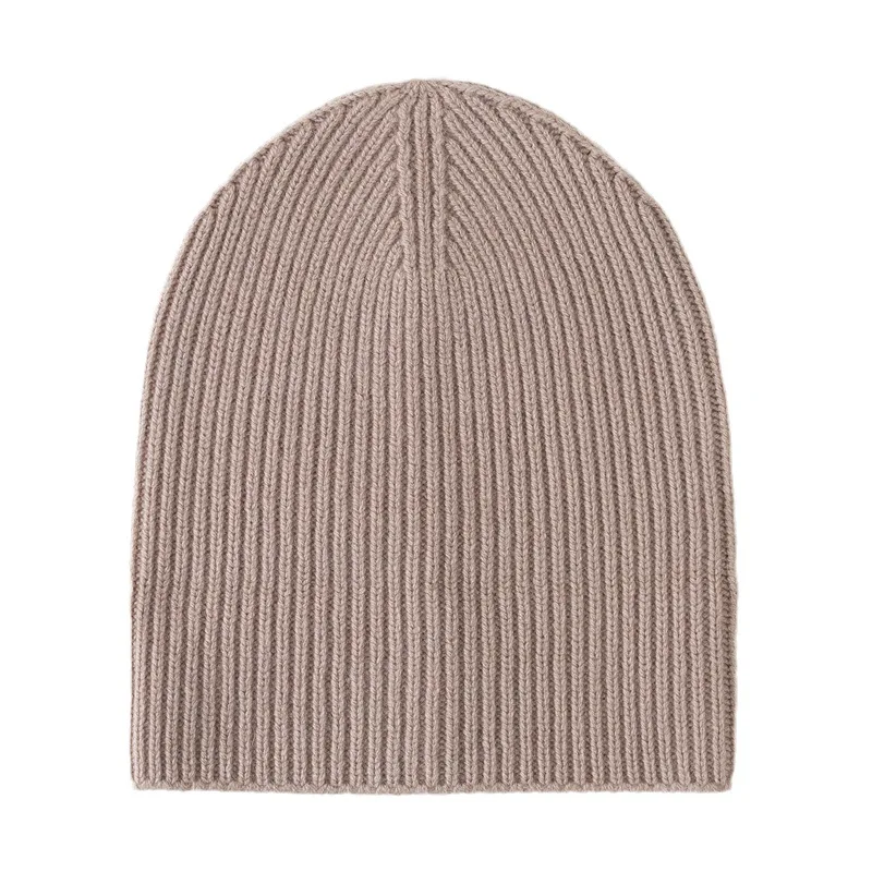 Knitted Pure Wool Beanies Winter Warm Unisex Hat Minimalist Fashion Neutral Colors 4