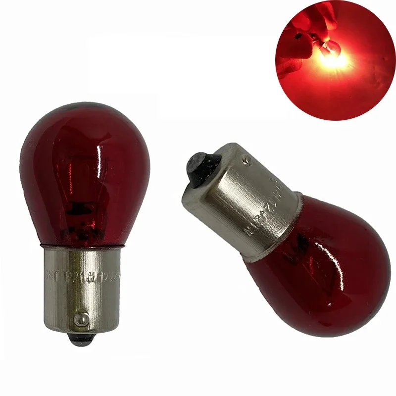 Multicolor Halogen Bulbs, 12V 21W, Set of 2 – Versatile Lighting for Brake, Turn, DRL, and Reverse Lights