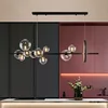 New Foam Led Chandelier Long G9 For Table Dining Room Kitchen Bar Pendant Lamp House Decor Lusters Suspension Design Lighting 2