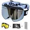 Magnetic Ski Goggles Anti-fog UV400 Double Layers Lens Snowboarding Skiing Goggles for Men Women Ski Glasses Eyewear Yellow lens 1