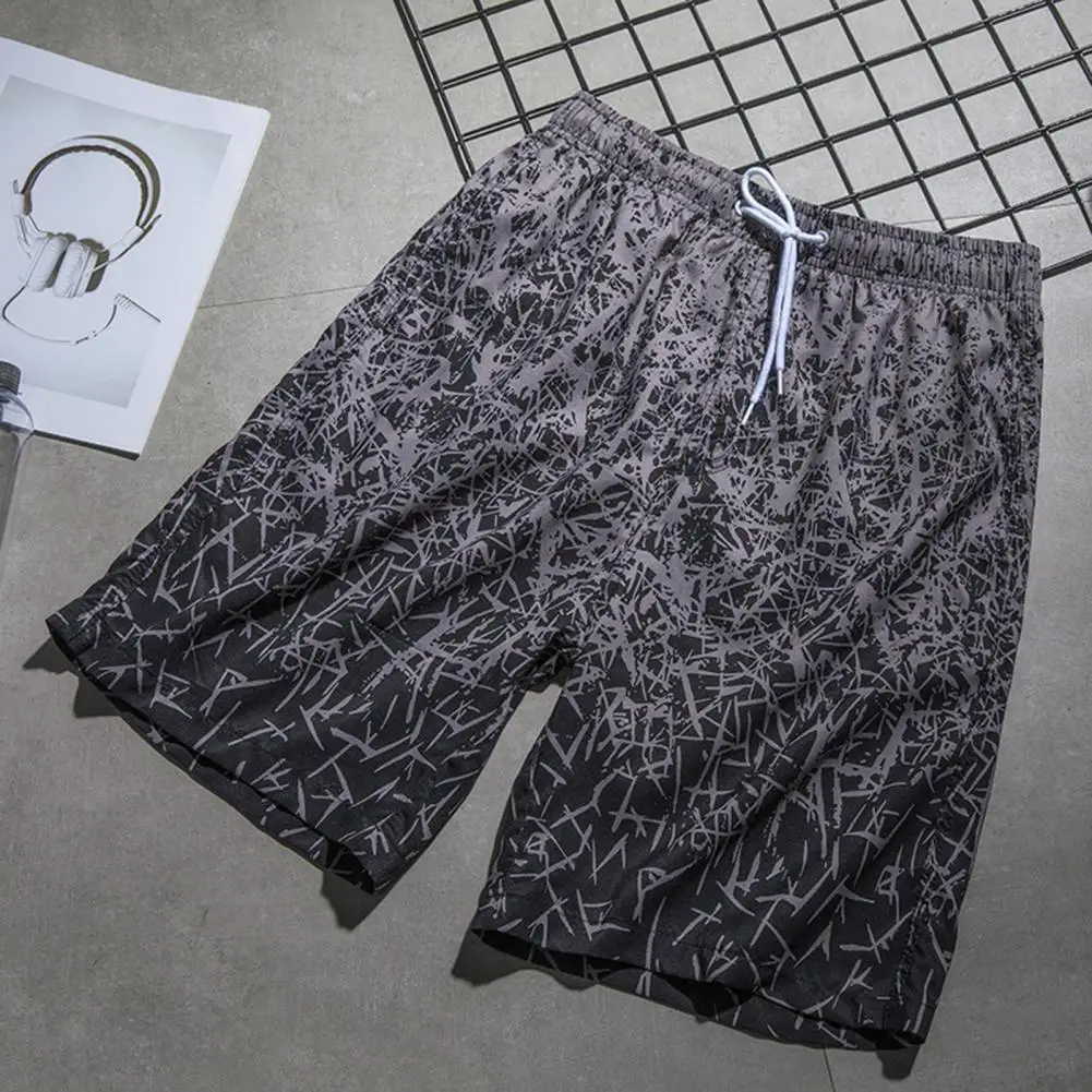 Men Swimming Trunk Loose Colorful Quick Dry Casual Men Swimwear Beach Board Shorts Pockets Summer Surfing Swim Trunks