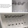 Metal Wine Glass Rack Holder Stemware Hanging Under Cabinet Stemware Holder Storage Bar Kitchen  Glass Wine Cup Shelf 4/8/12 4