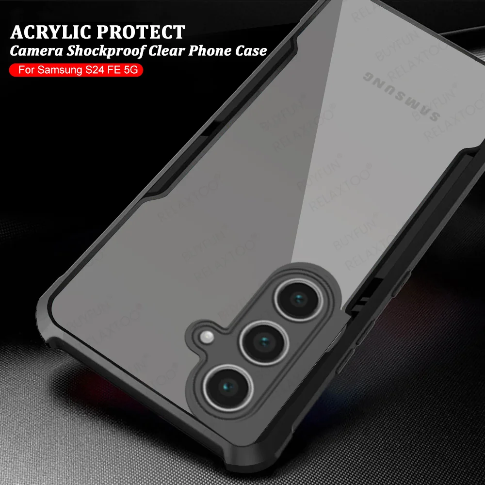 Clear Shockproof Armor Case for Smartphone - Durable Transparent Protection Cover