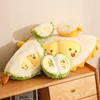 Realistic Durian Plush Toys Lifelike Durian Shaped Pillow Plushie With Green Shell and Mini Fruit Pulps King Of Fruit Soft Dolls 4