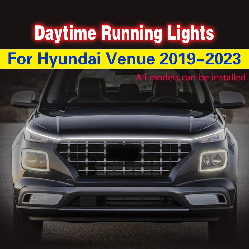 Led 12V Daytime Running Lights Daylight For Hyundai venue 20192023 Fog
