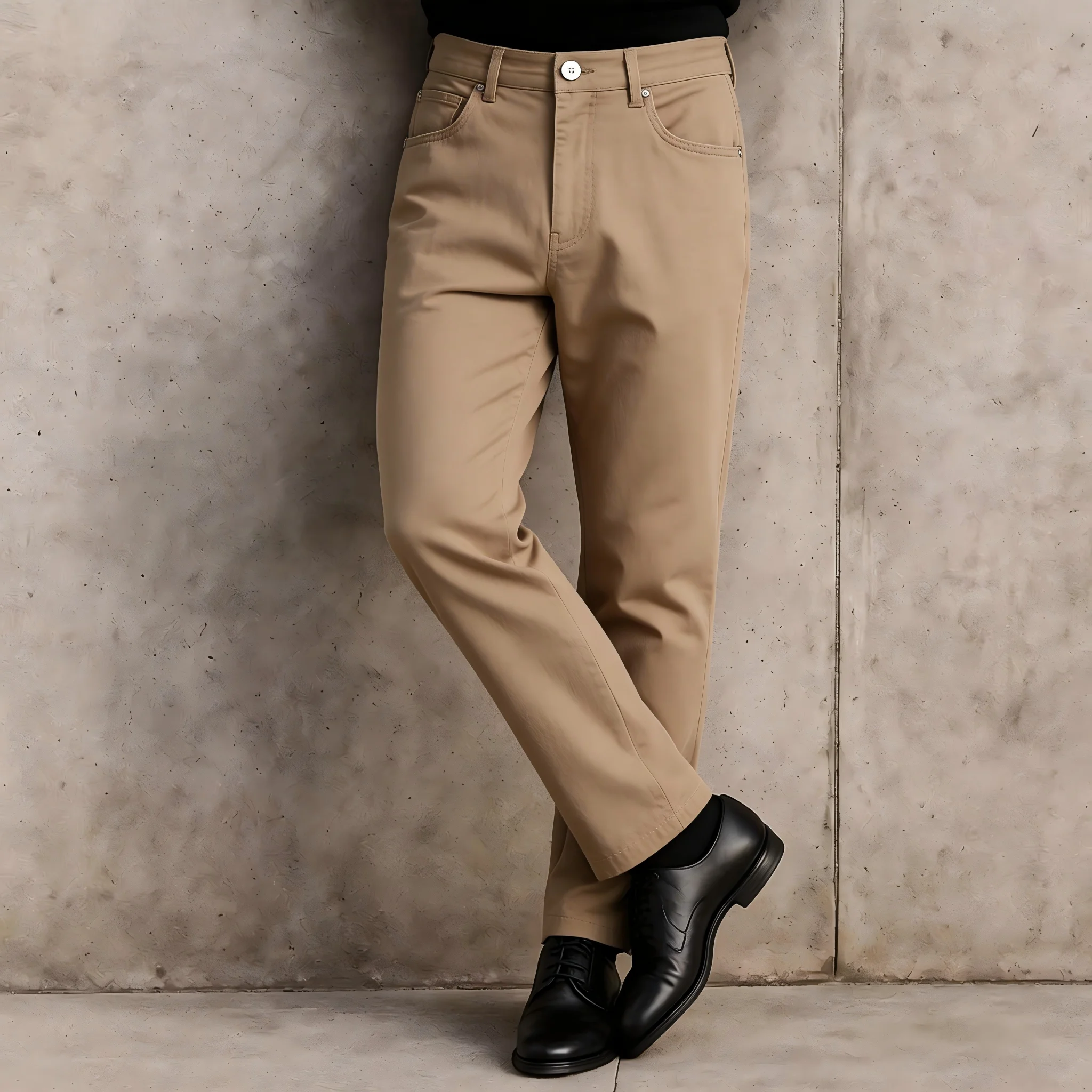AIOPESON PM53 Men's Slim Fit Formal Pants Comfortable Cotton Trousers