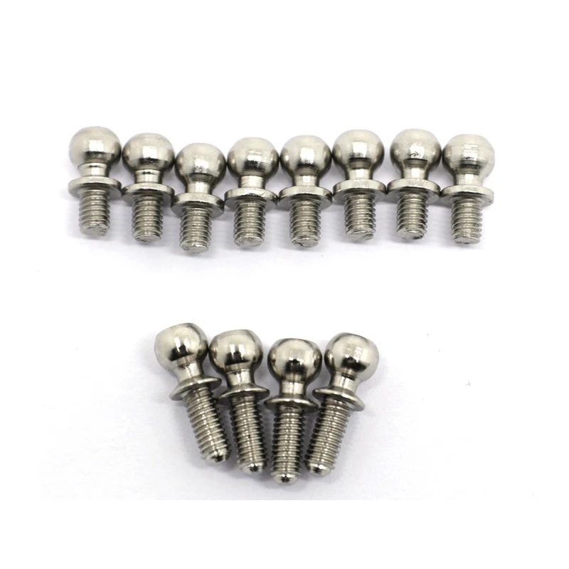 12 Stück Metall m3 Sechs kant kugelkopf schrauben für wltoys 144001 144002 124016 124017 124018 124019 rc Auto ersatzteil zubehör