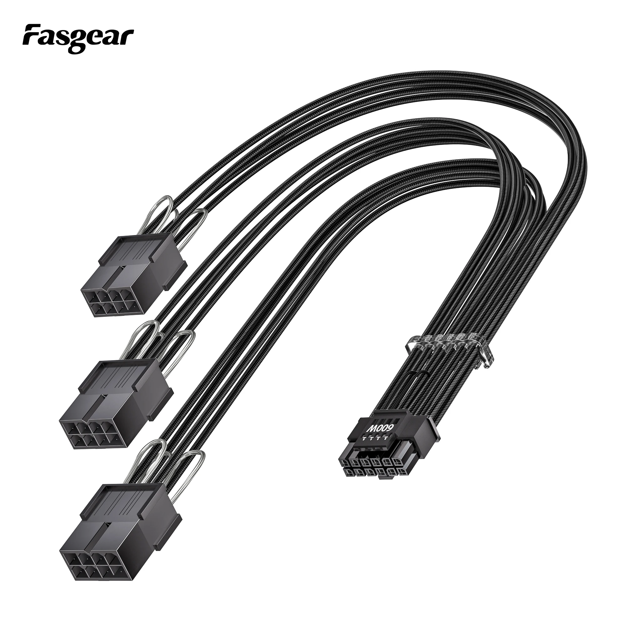 Fasgear Pci-E 5.0 Cavo Di Prolunga 1Ft 12Vhpwr Maschio A Pcie Femmina Cavo Di Prolunga Con Maniche Compatibile Rtx 3090Ti E Serie 4000