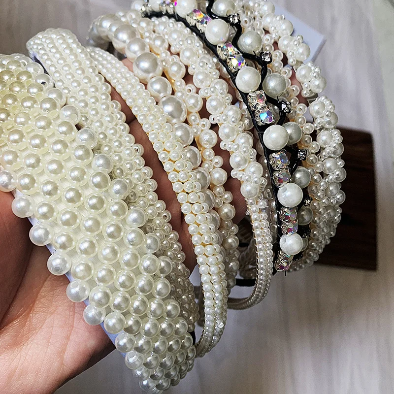 2022 neue Einfache Geometrische Haarband Perle Haar Hoop Frauen Mädchen Kristall Headwear Stirnband Haar Ornament Mode Haar Zubehör – Detail 11