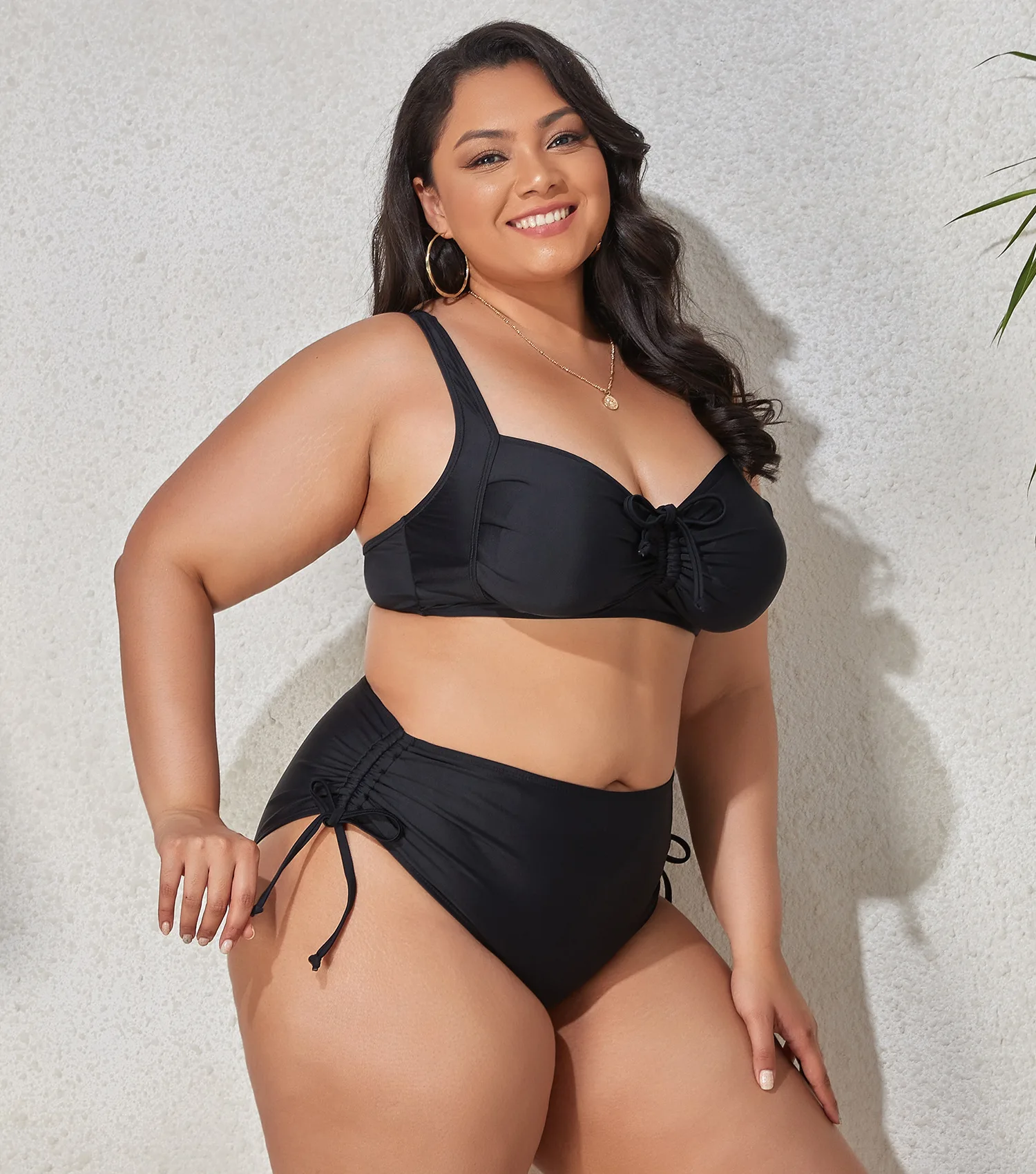 2023 New Plus Size Swimwear for Women Swimsuit Large Bathing Suits Two-piece High Waist Push Up Bikini Set Sexy Separate Stylish