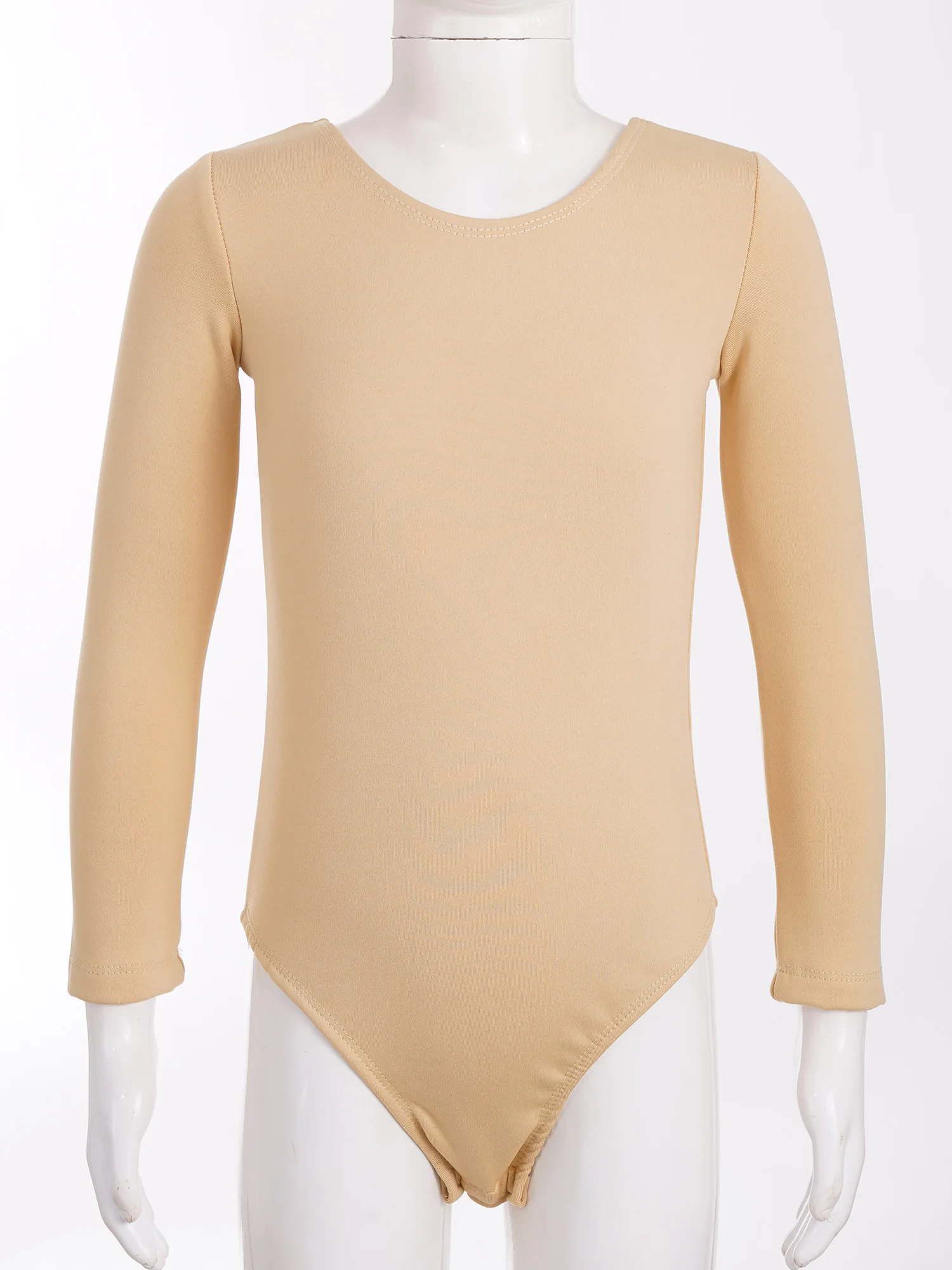 Teen Girls Fleece Lined Gymnastics Warm-up Leotard Long Sleeve Solid Ballet Dance Bodysuit Skating Dancing Class Yoga Costume 2