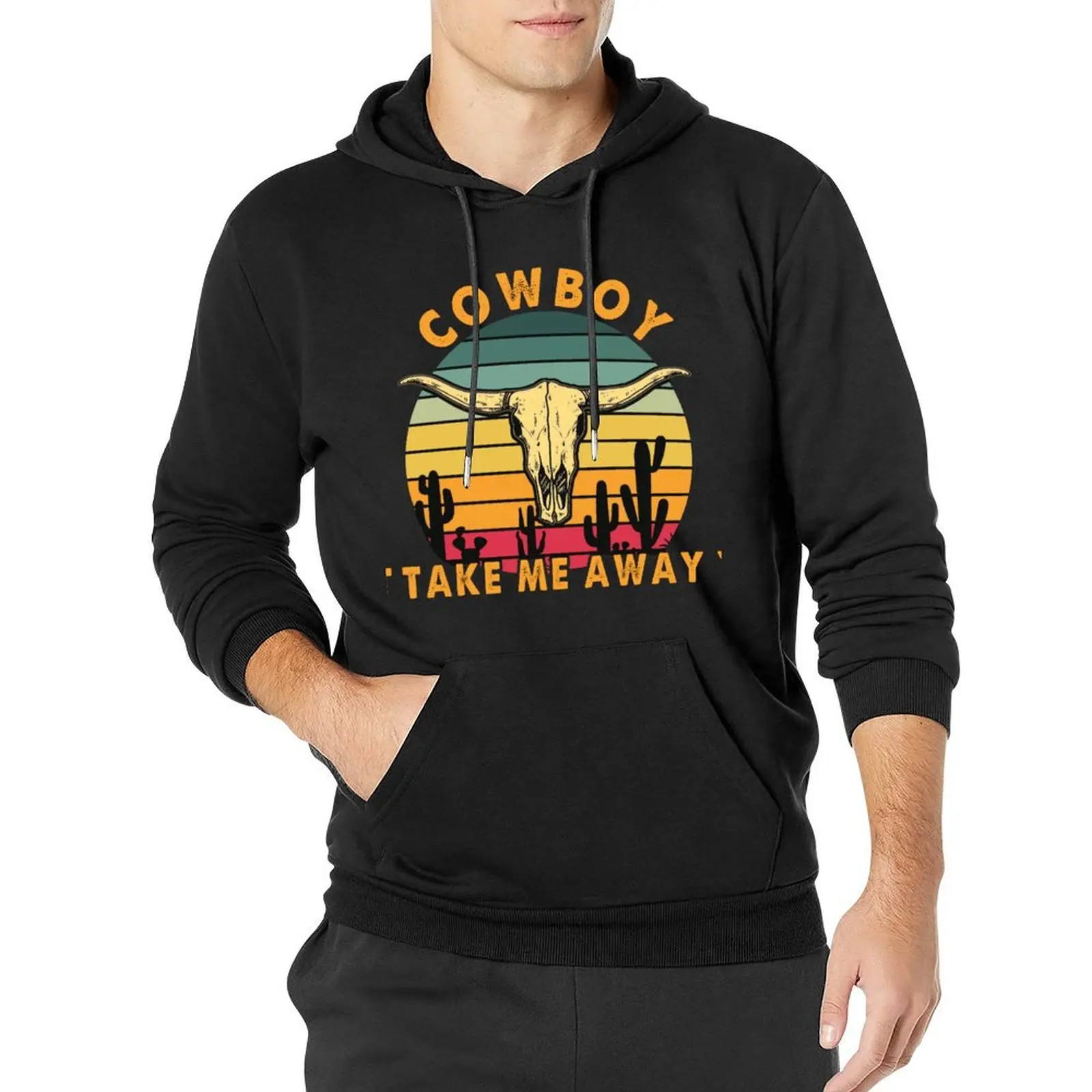 

Cowboy Take Me Away Streetwear Hoodies Autumn Country Western Modern Hoodie Couple Oversize Loose Classic Cotton Sweatshirts