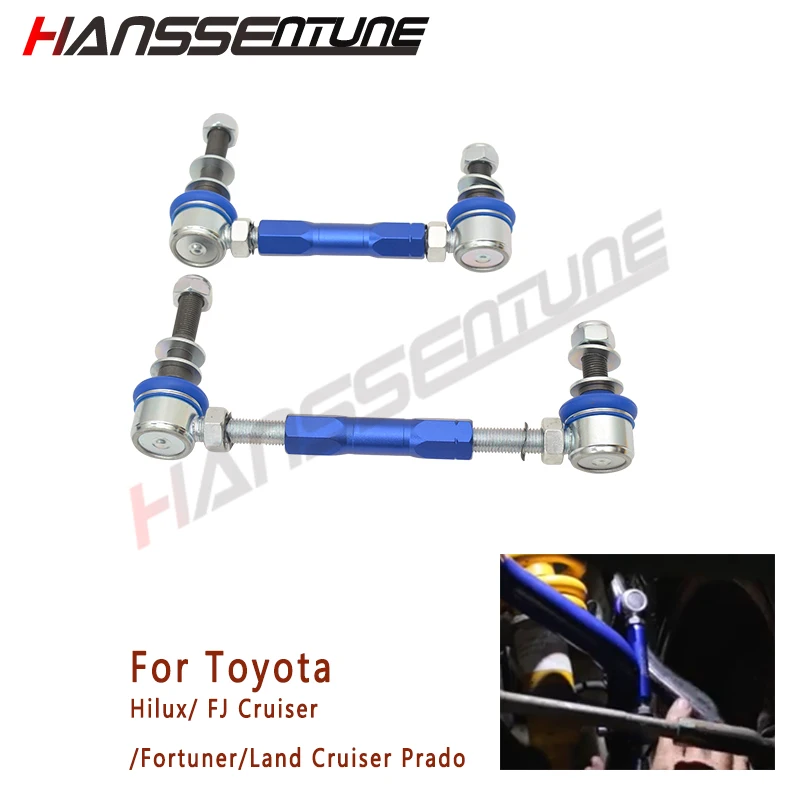 

Hanssentune 4X4 Car Adjustable Anti-roll Sway Bar Front Stabilizer Link Kit For Hilux/ FJ Cruiser/ LC120/LC150