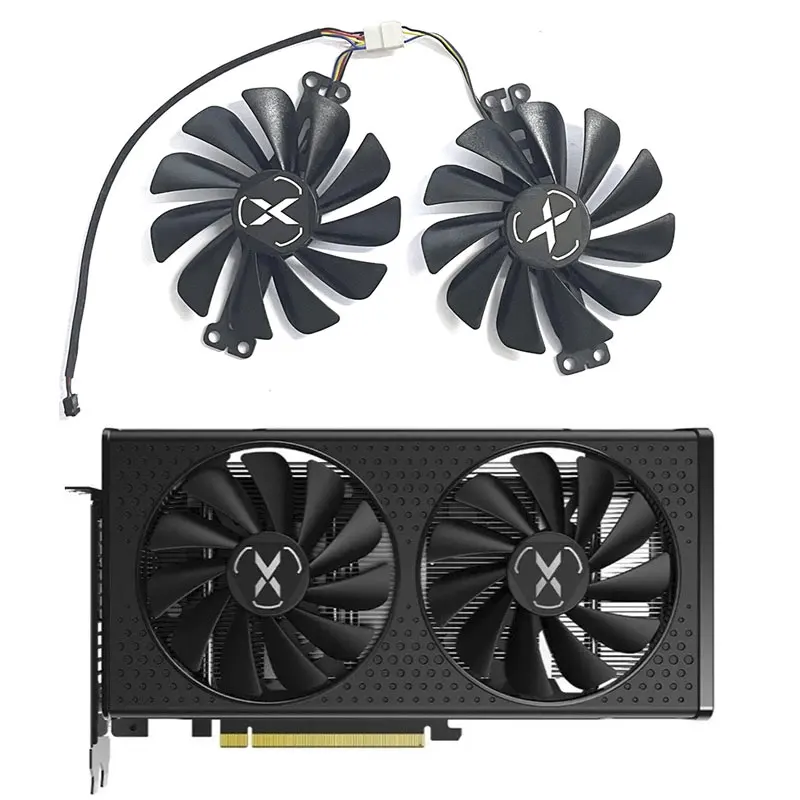 Nuovo Dispositivo Di Raffreddamento Gpu 95Mm 4Pin Fy010010M12Lpa Fdc10U12S9-C Rx6600 6600Xt Per Ventola Della Scheda Grafica Da Gioco Xfx Radeon Rx 66