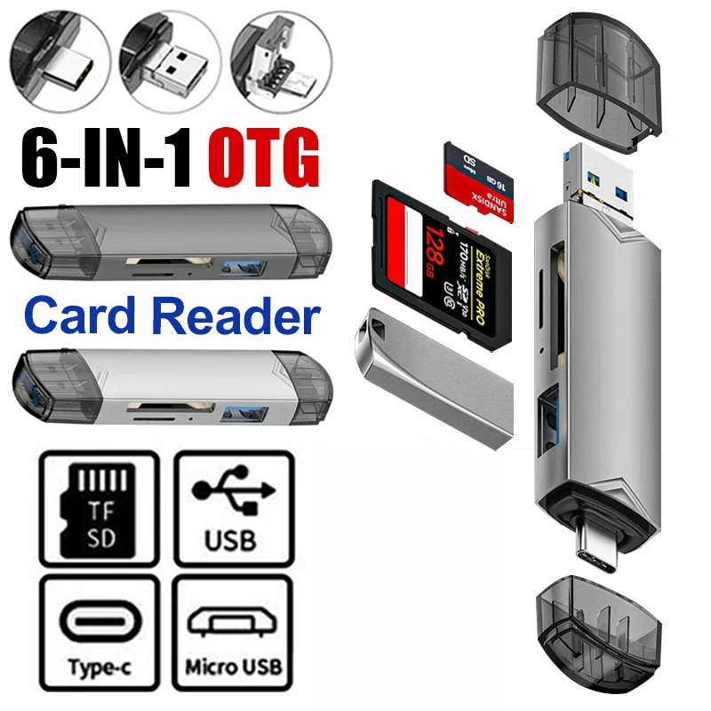 Aluminum Multi Function Card Reader Adapter for Mobile Devices