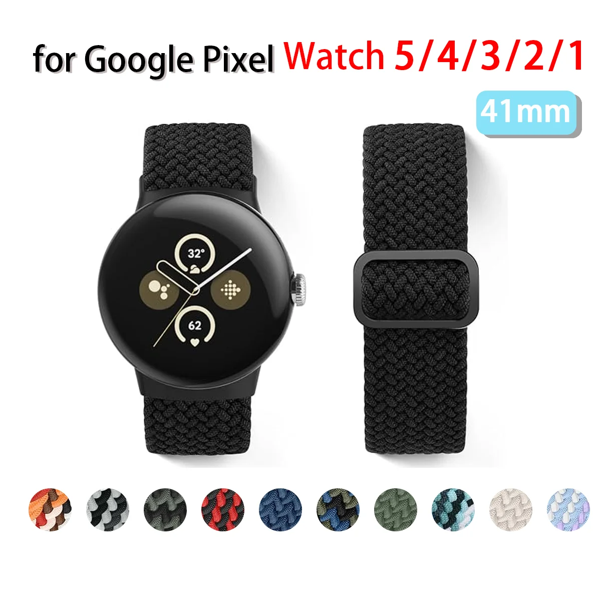 Premium Nylon Stretch Bands for Smartwatch - Universal Sport Straps for All Genders