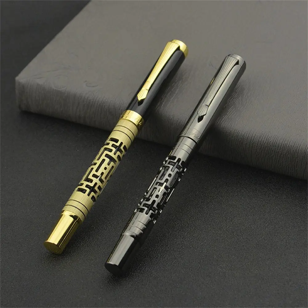 

Hollow Out Fountain Pens Classic Art Drawing Handwriting Writing Ink Pen Smooth Writing F Nib Metal Fountain Pens Business Gift