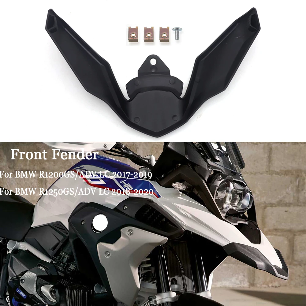 

R1200GS R1250GS Front Fender Motorcycle Parts Beak Exension Wheel Cover Cowl Black For BMW R1200 GS LC 2018 2019 / R1250 GS 2019