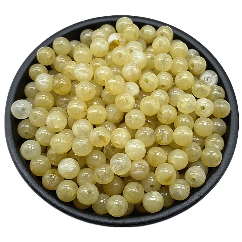 Colorful Acrylic Round Beads for Jewelry Making and DIY Accessories