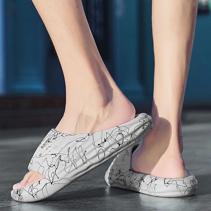 Slip-Hausschuhe für Herren, rutschfest, mit dicker Sohle, weiche Schaumstoff-Slipper, bequeme Slipper für drinnen und draußen_voghion.com