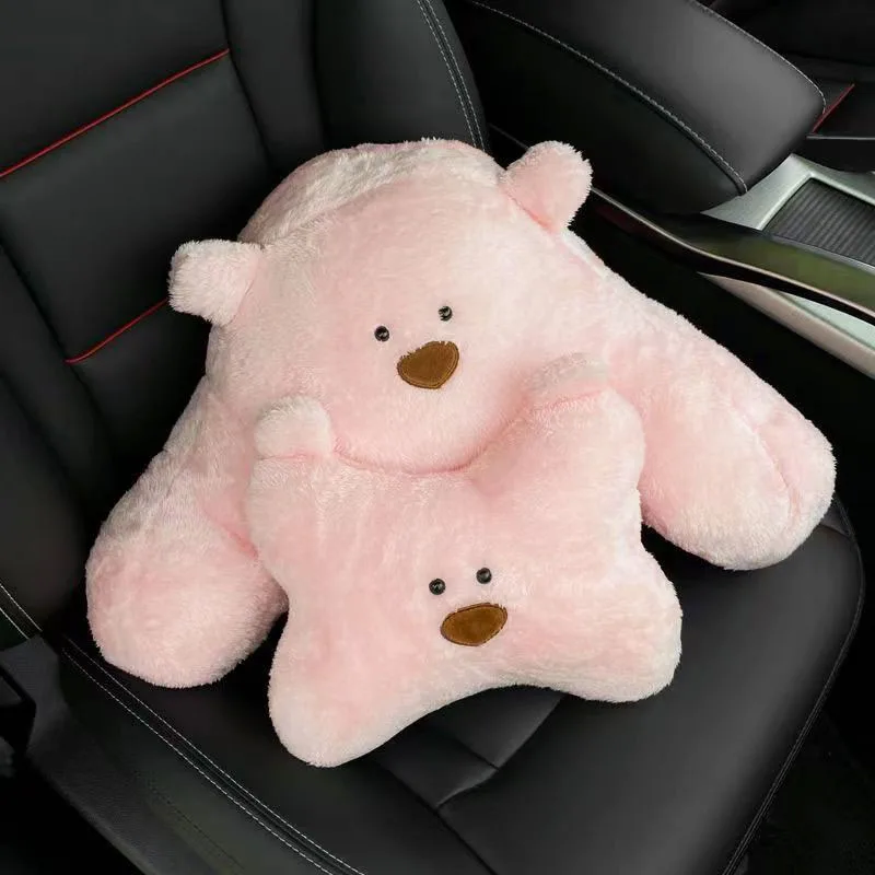 New Arrival Cartoon Bear Cute Car Interior Accessories Car Lumbar Support  Headrest Neck Pillow - AliExpress