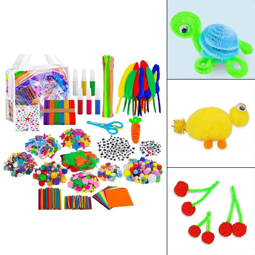 1000pcs Complete Art Supplies for Kids Craft Art Kit for Boys Girls  Kindergarten Home Supplies Christmas Crafts Folding Box - AliExpress