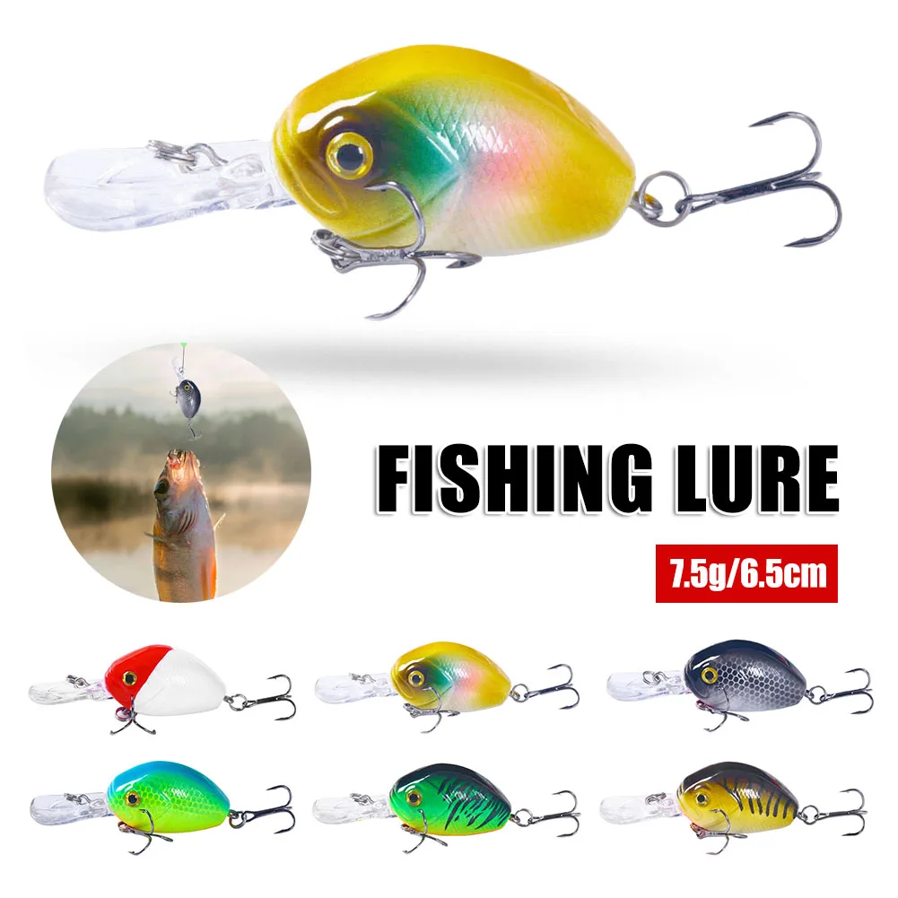 

1pcs Sinking Minnow Fishing Lure 6.5cm 7.5g Soft Bait Treble Hooks Artificial Crankbait Wobblers Swimbait Fishing Tackle