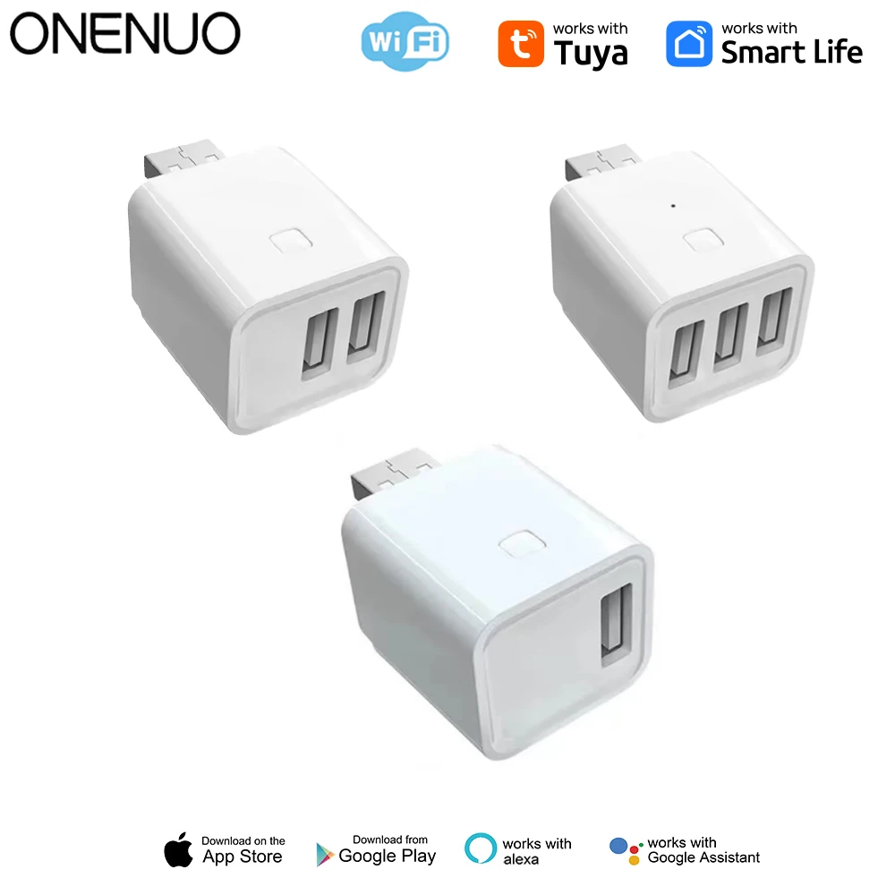 Tuya Smart WiFi Micro 1 2 3 USB Power Adaptor Switch 5V Mini Smart Life Control Via Alexa Google Yandex alice