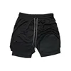 2-in-1 Running Summer Workout Shorts for Men Gym Performance Compression Shorts with Phone Pocket Towel Loop Athletic Activewear