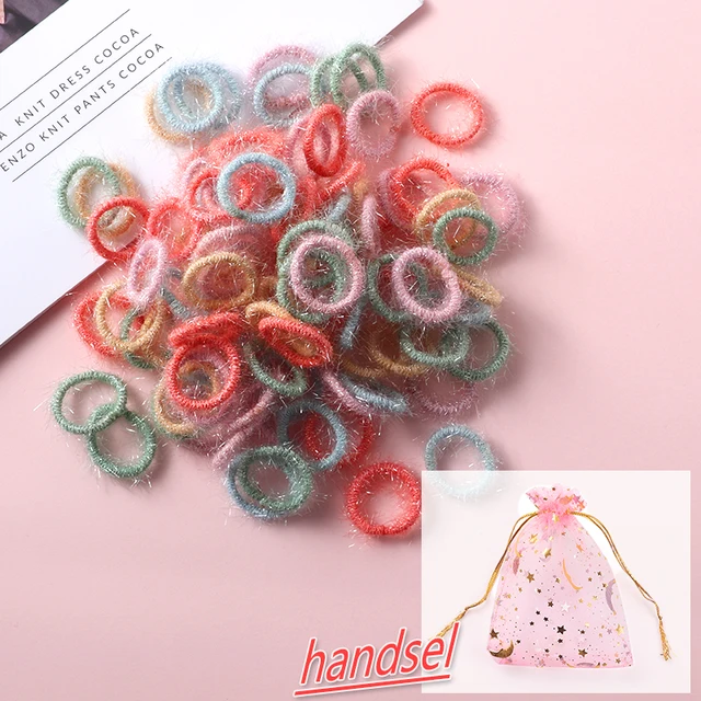 100PCS/Set Girl Hair Ring Children Ponytail Elastic rubber band hair band Hair Accessories girl Headband Scrunchie Headdress Set 100pcs-23