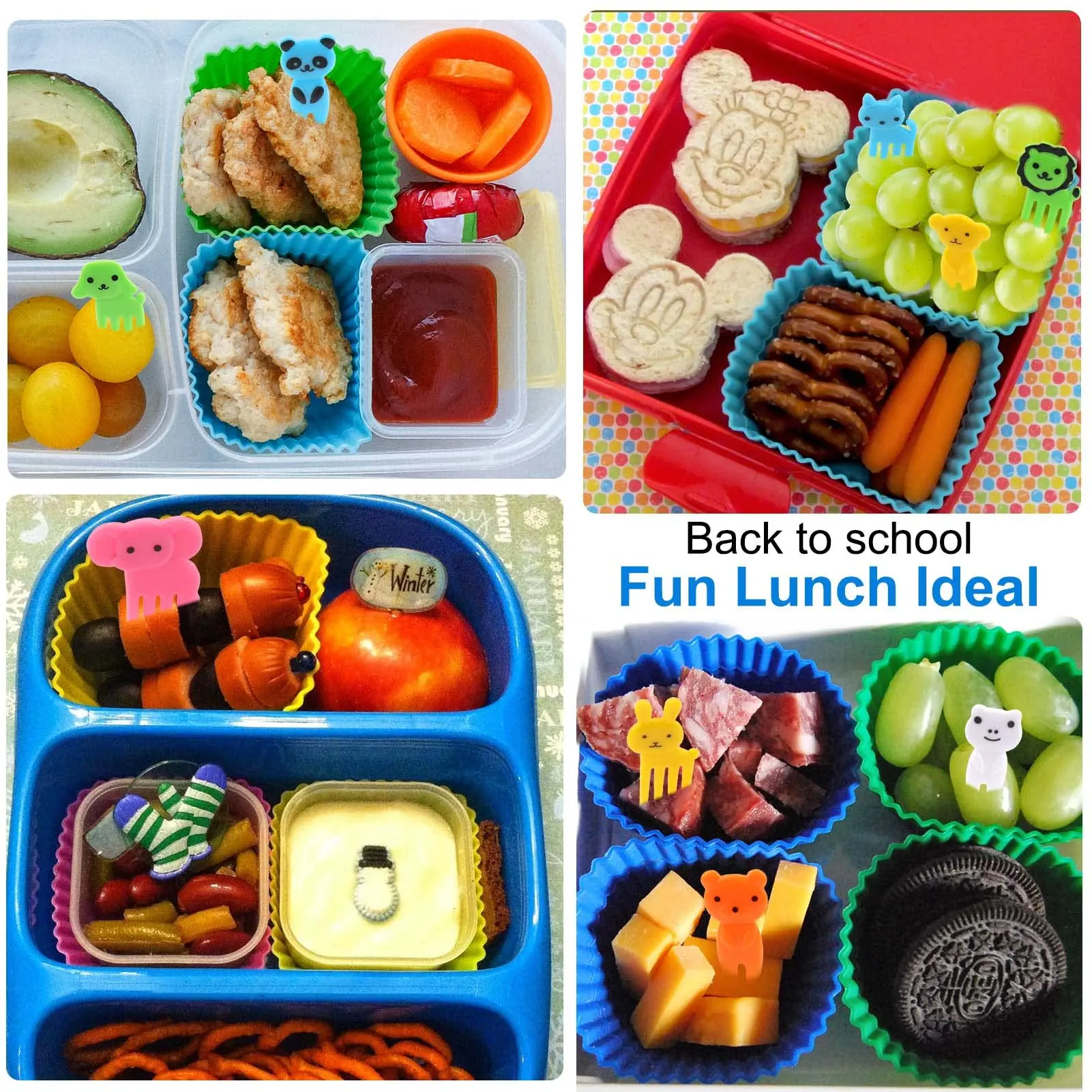 Food Picks Fruit Forks 30 Pcs for School Kids