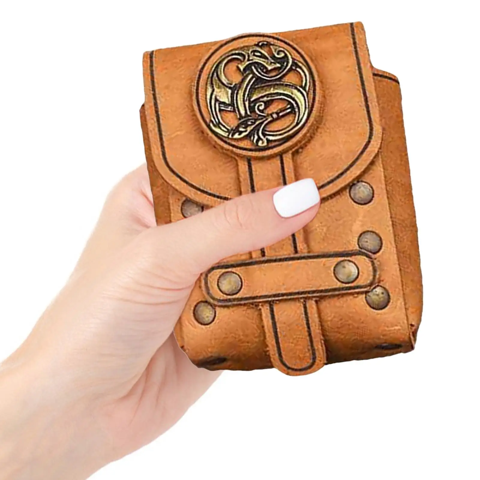 

Dragon Decoration Purse with Belt Loops Keys Storage Purse for Street Party