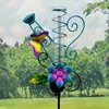 Solar Peacock Lamp Wrought Iron Hollow Feather, Outdoor Courtyard Crack Ball, Lawn Lamp 6