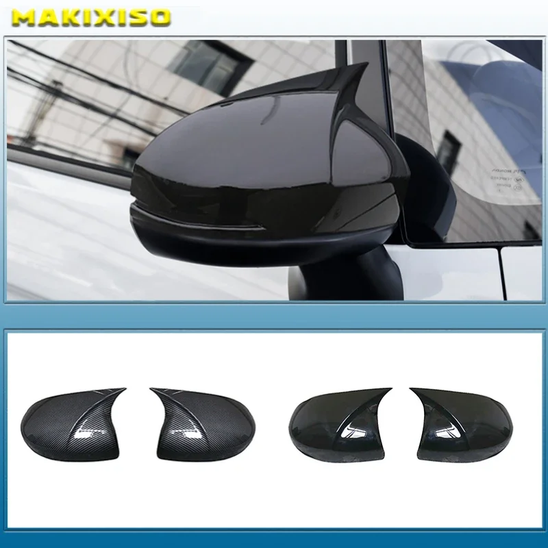 

Horn Shape ABS Carbon Fiber Style Rear View Side Mirror Cover Rearview Caps For Honda Fit Jazz GK5 2014-2020