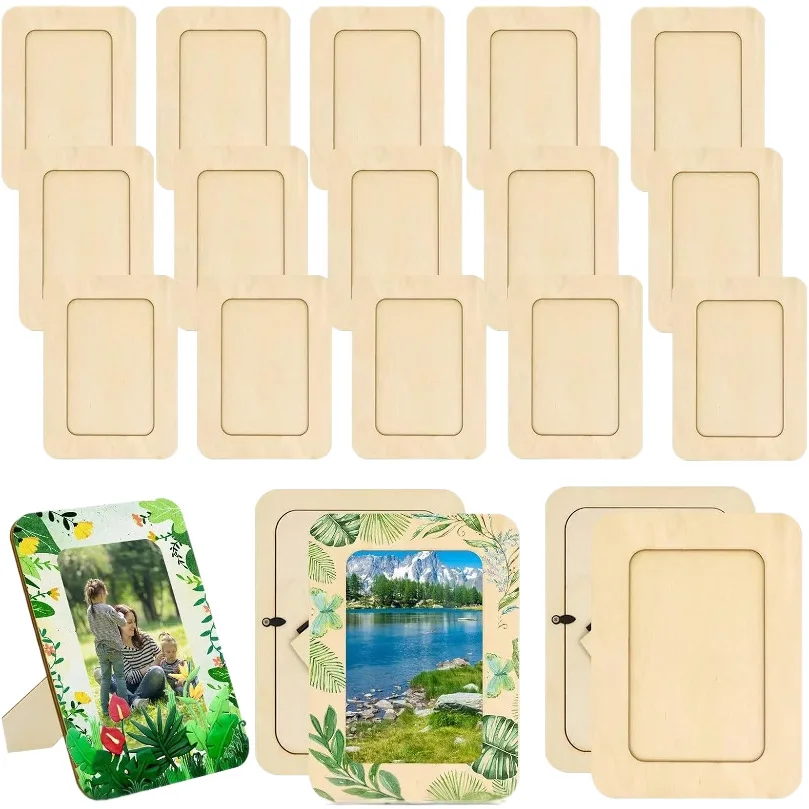 5-Piece DIY Unfinished Solid Wood Picture Frame Set