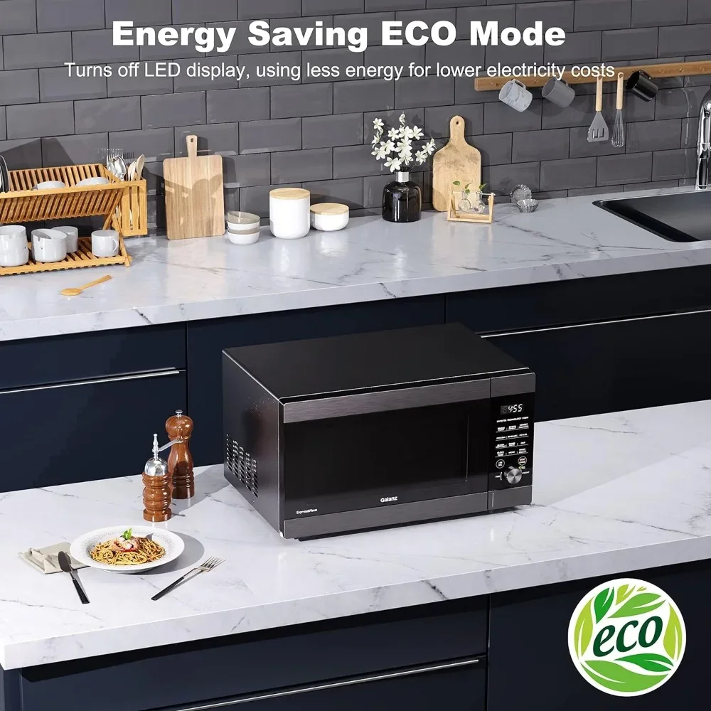Microwave Oven, Sensor Cook & Sensor Reheat, 10 Variable Power Levels, Express Cooking Knob, 1250W 2.2 Cu Ft Stainless Steel 6
