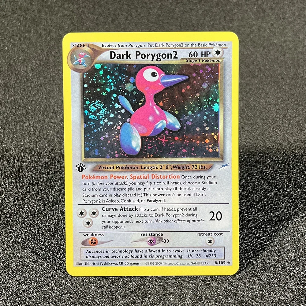 thumbnail image 1 of Pokémon Foil Flash Cards Neo Destiny Shining Charizard Mewtwo Light Dragonite Dark Gengar Customized Cards Game PTCG Proxy, 1 of 5
