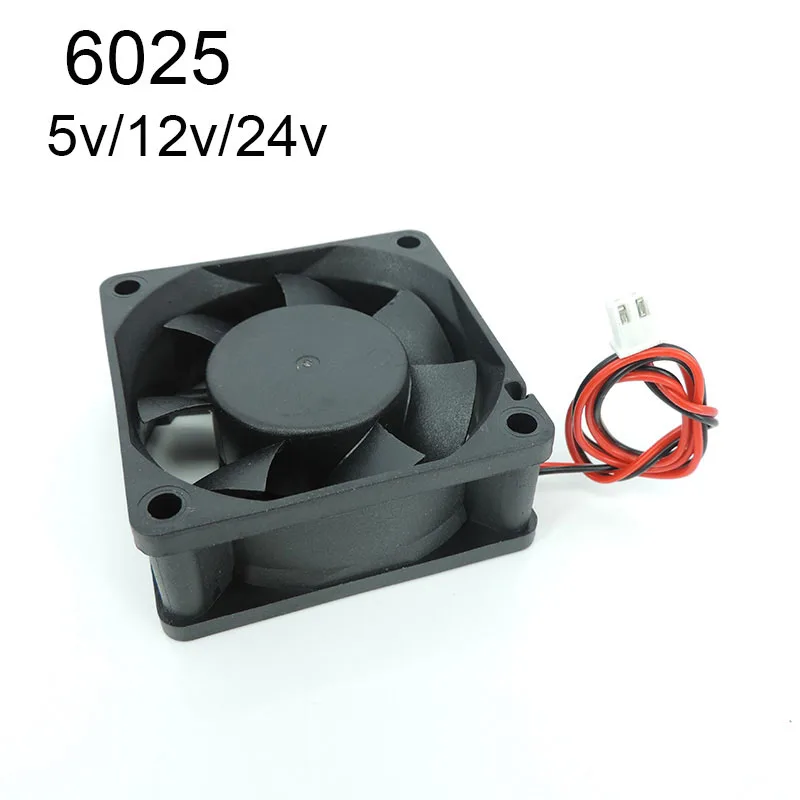 6025 DC 5/12/24V Cooler Fan 60x25mm 6cm Brushless Machine Motor Cooling Fan XH2.54 2Pin for Reprap 3D Printer Parts pc computer cooling fan 3d printer fan