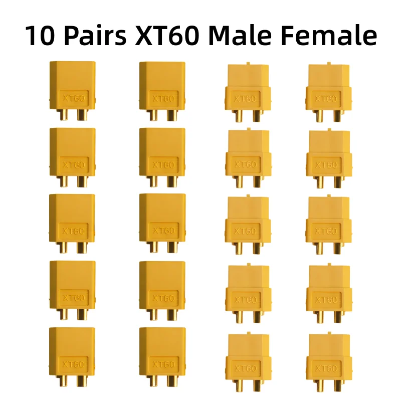 High-Performance XT60 Connector Set - Durable Bullet Power Plugs for RC Lipo Battery and Motor Applications