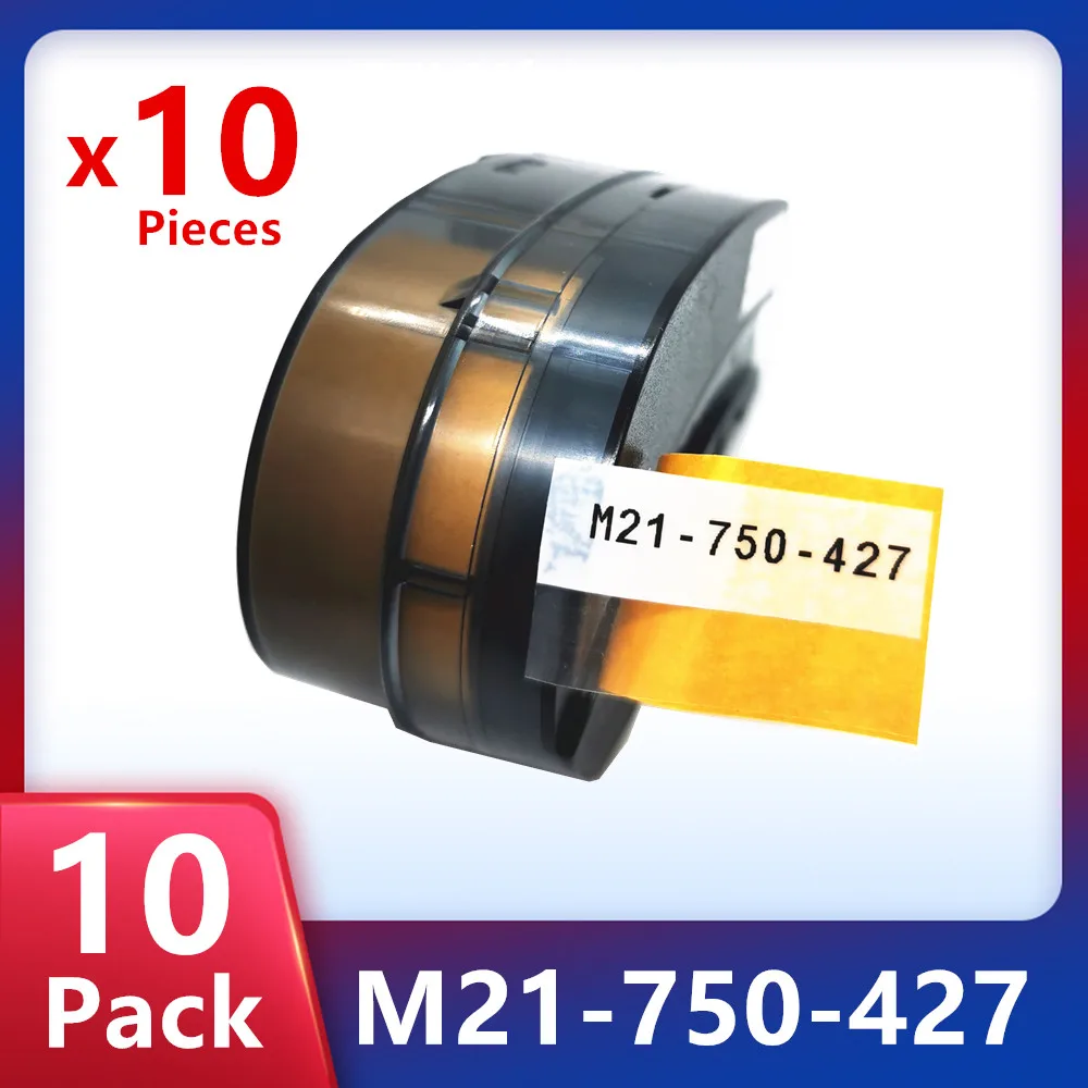 10-pack-vinyl-labeller-labeling-machine-label-cartridge-m21-750-427-use-for-brady-bmp21-plus-labeller-printer-191mm