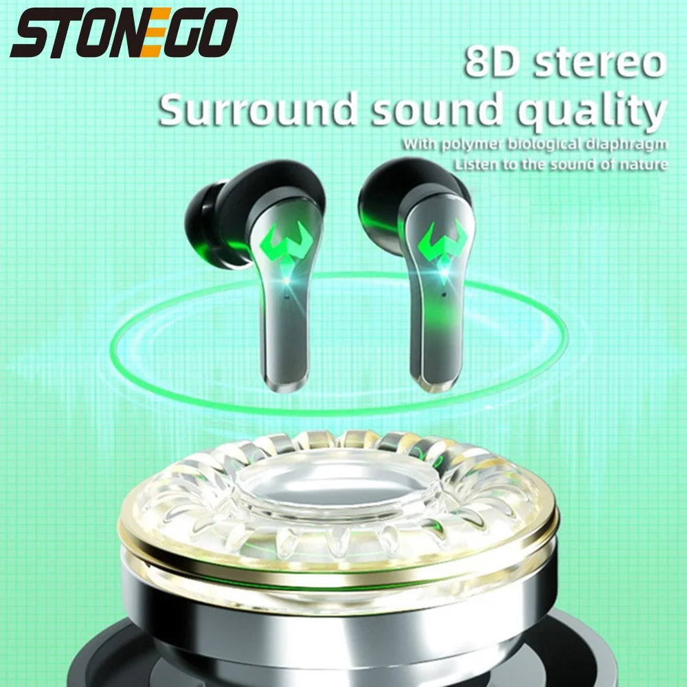 Surround Sound 8d Gaming Headset STONEGO TWS Gaming